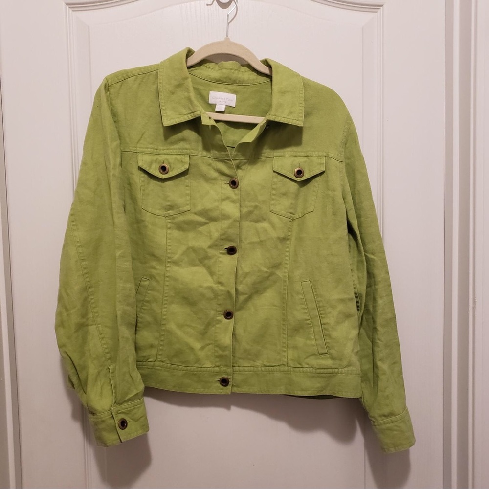 Charter Club Petite Linen Utility Jacket, P/L